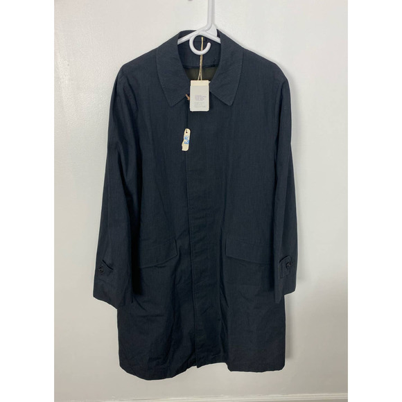 VTG NEW JC Penneys Town-Clad Whatever the Weather stripe trench Topcoat 40R - Picture 1 of 6